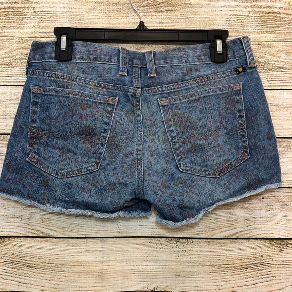 Lucky Brand Riley Blue Jean Short Wild Flower - Picture 2 of 5